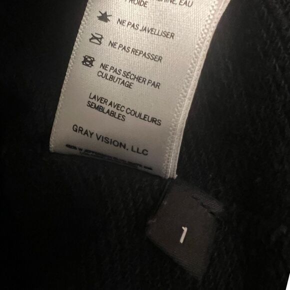 John Elliott Villain Hoodie Mens‎ Size 1 Small Black - Picture 5 of 7